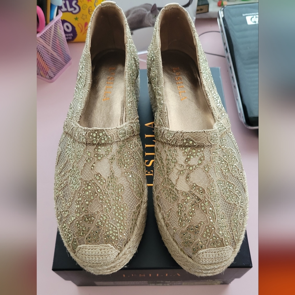 SALE!!!!Le Silla Espadrille with crystals Euro 40.5